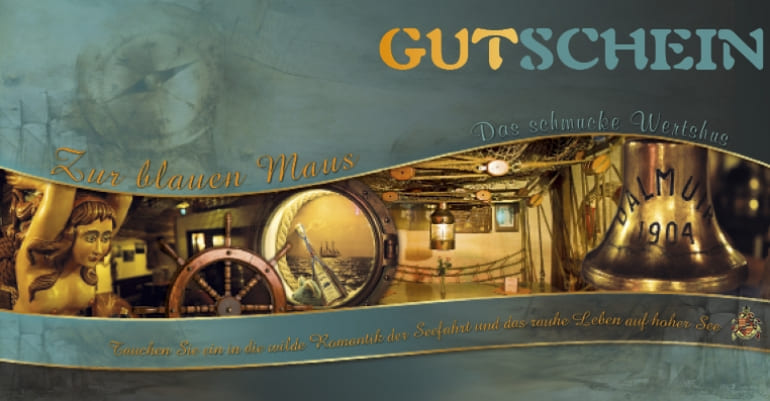 Gutschein Blaue Maus front