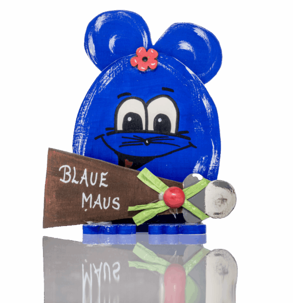Blaue Maus Aufsteller