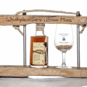 Blaue Maus Whisky Geschenk Carrier Glas 02