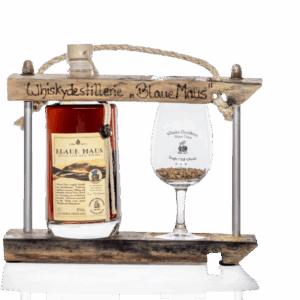 Blaue Maus Whisky Geschenk Carrier Glas 05